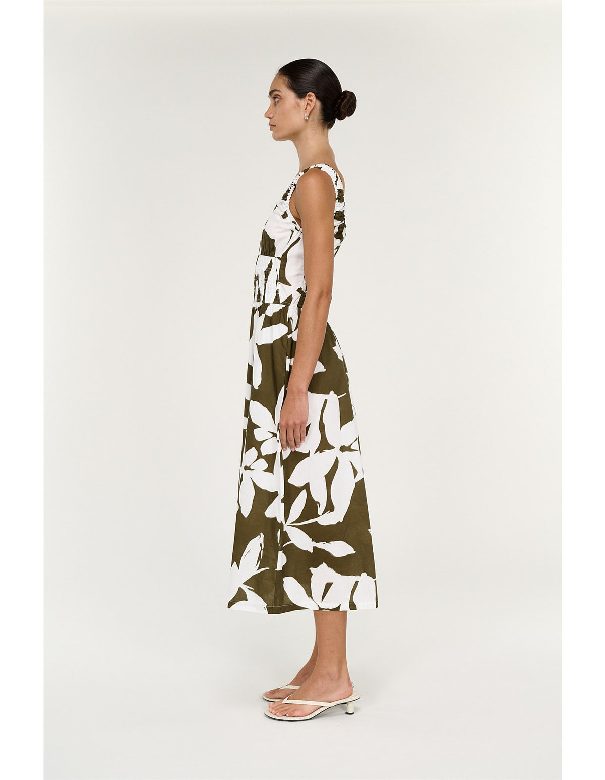 Liora Shirred Midi Dress