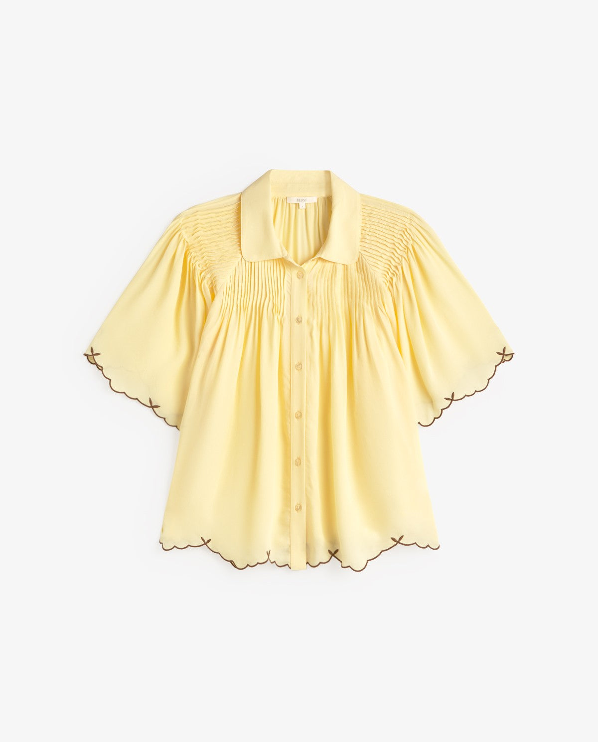 Embroidered Flutter Shirt