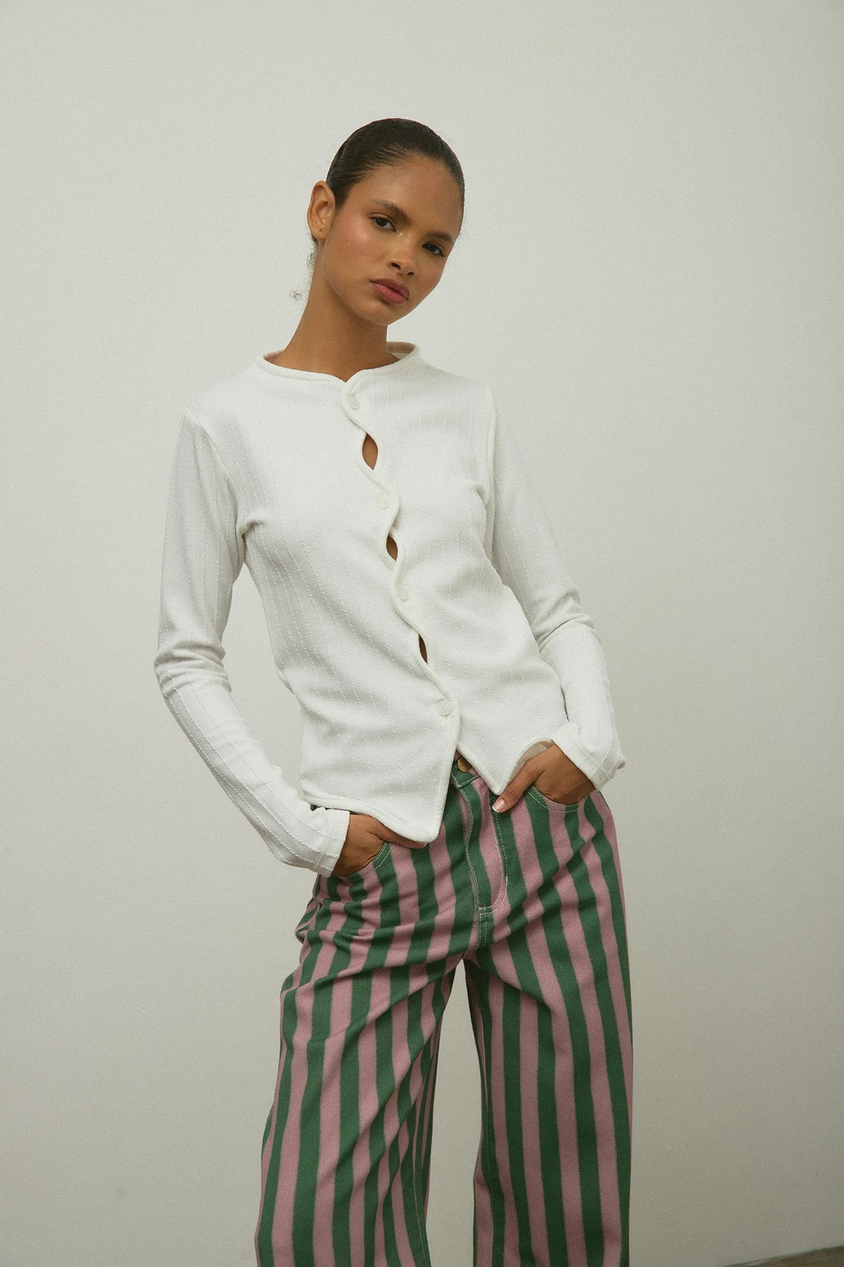 Helen Cardigan - Chalk