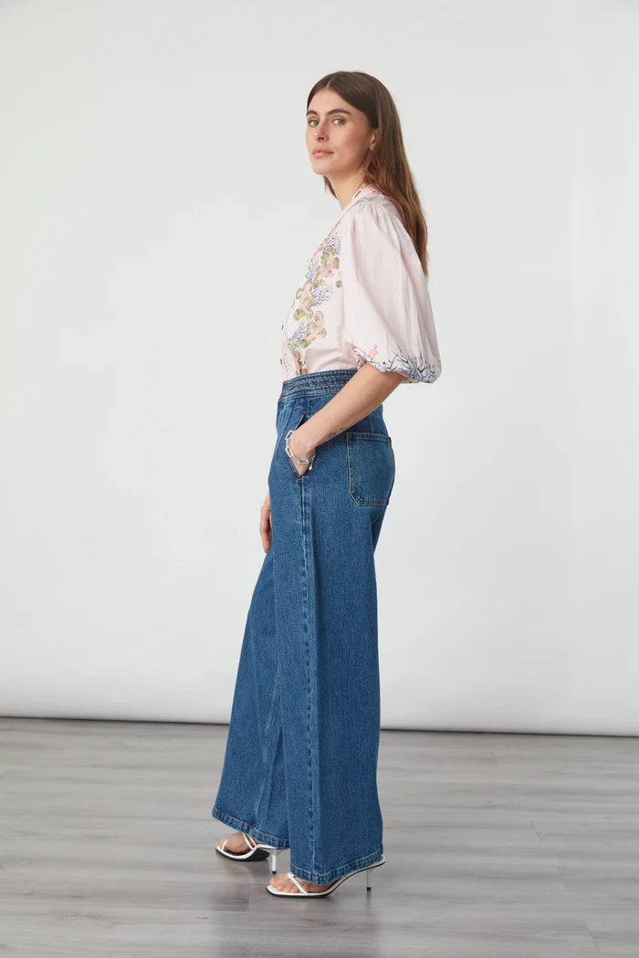 Zena Top - Indigo Coral