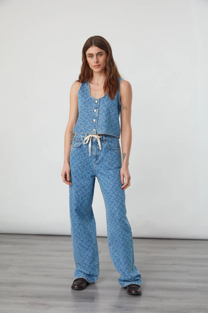 Kane Cropped Vest - Laser Malibu