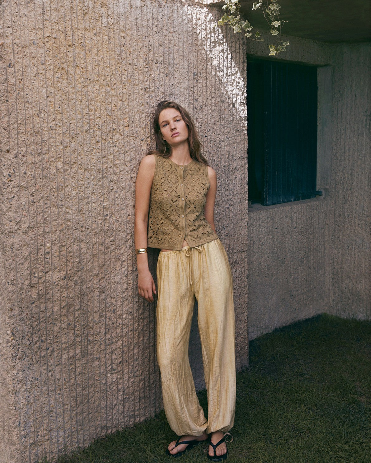 Linen Harem Trousers - Vanilla