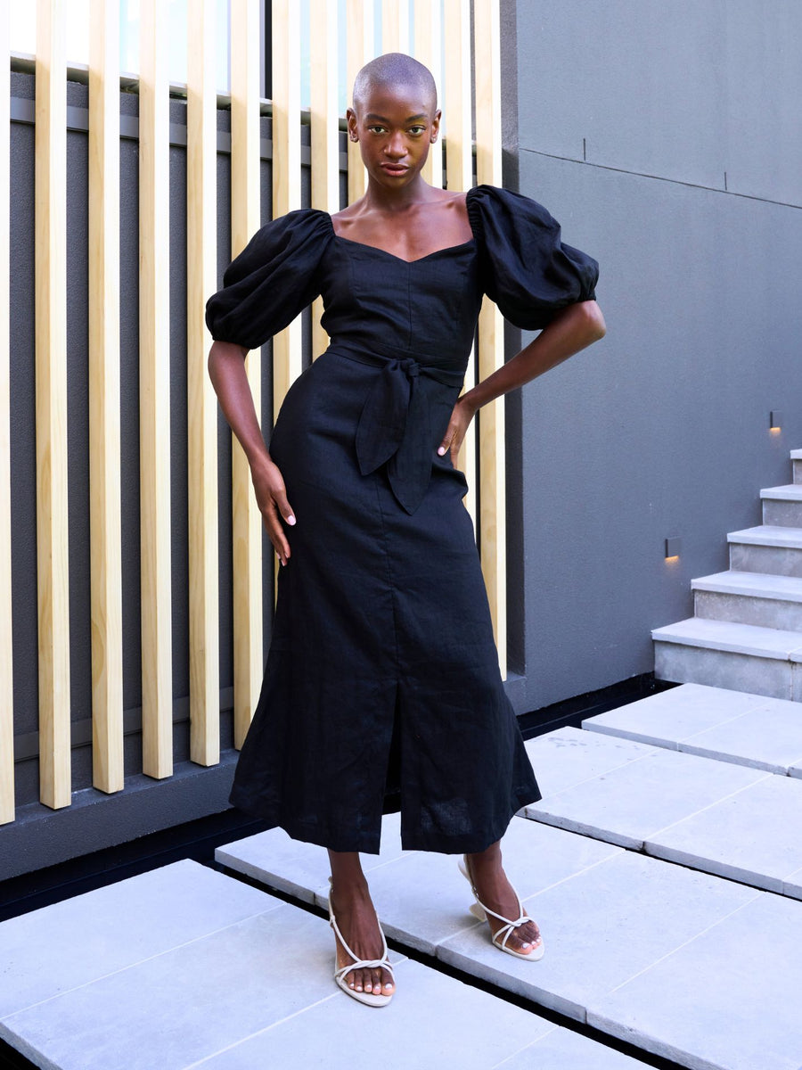 Kick Flare Dress - Onyx Domini Collective Kick Flare Dress - Onyx Domini Collective