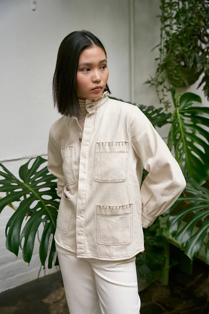 Pablo Denim Jacket - Ecru