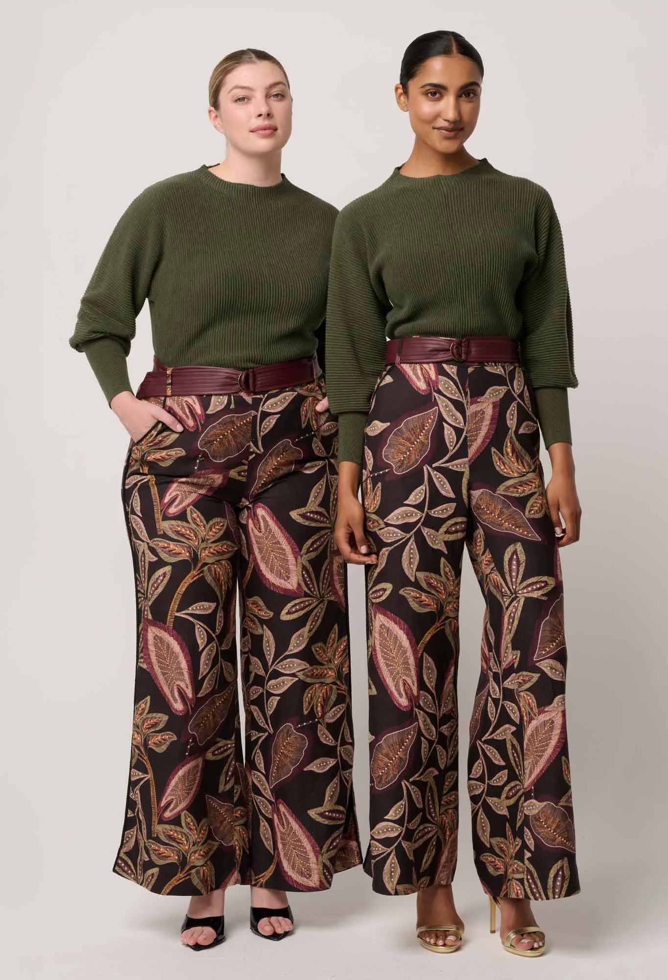 Roselle Merino Knit Top - Winter Moss