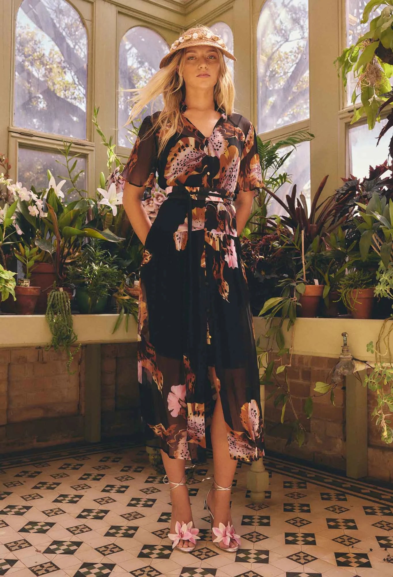 Ceres Sheer Chiffon Maxi