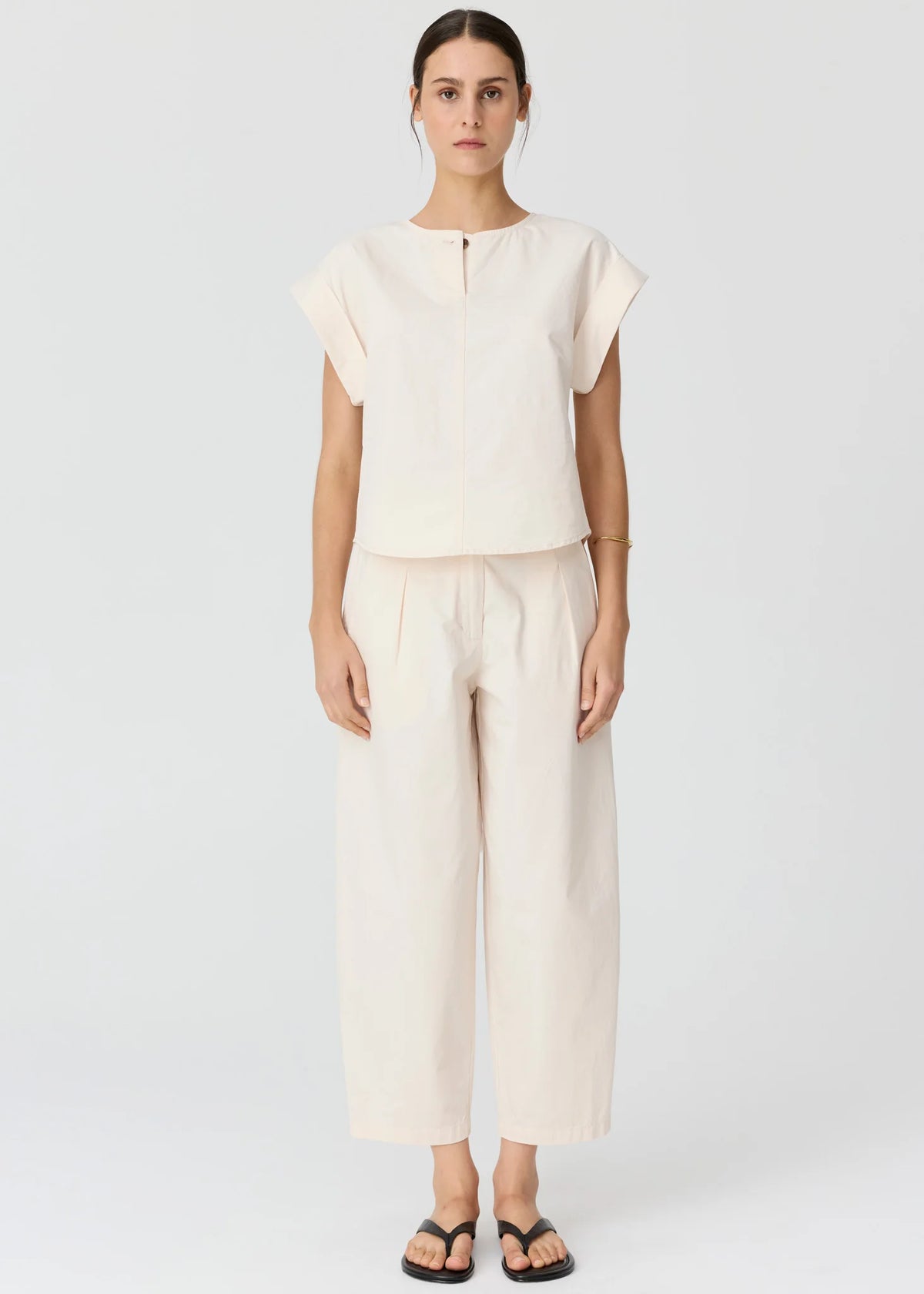 Alma Barrel Pant - Pebble