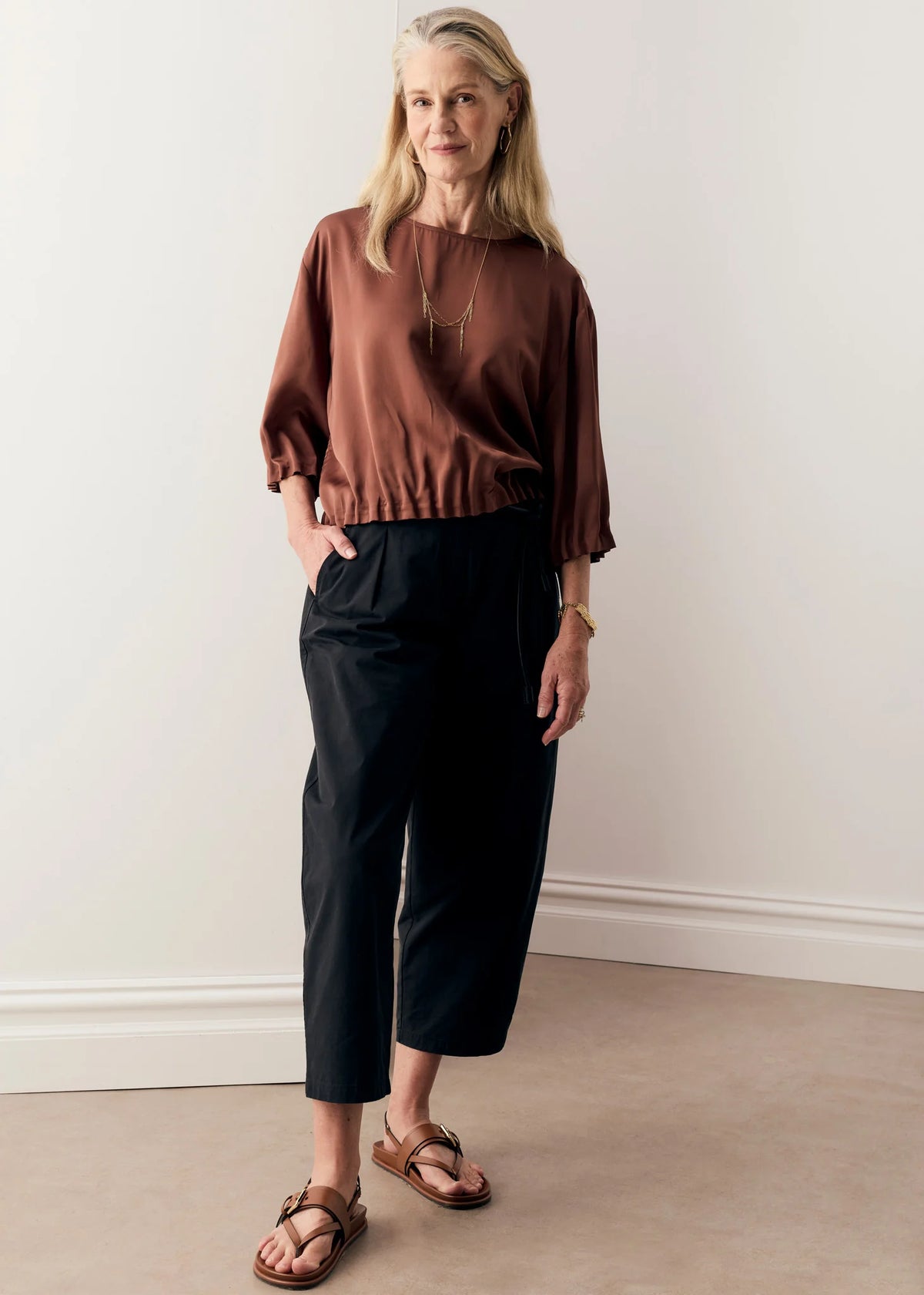 Alma Barrel Pant - Black