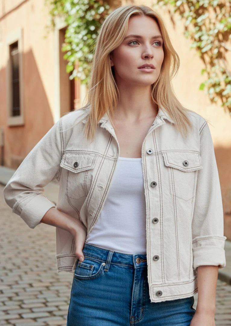 Nahia Cotton Jacket - Beige