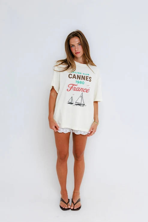 Sailing Club Cannes - Oversized Tee