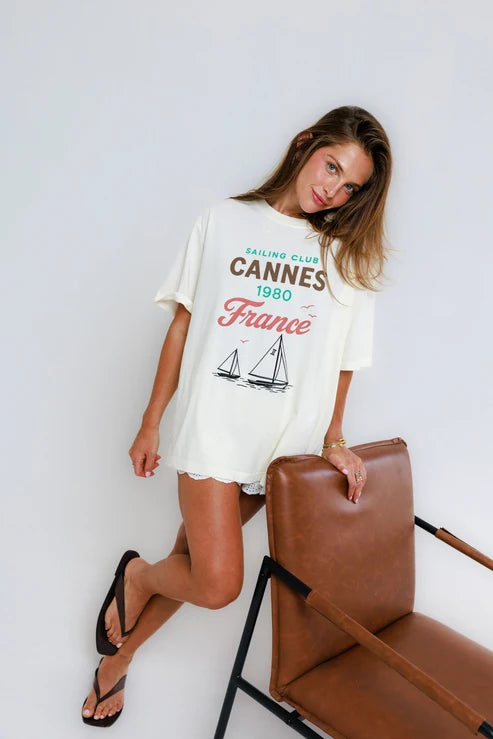 Sailing Club Cannes - Oversized Tee
