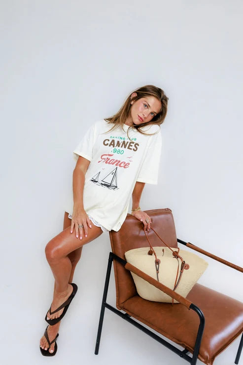 Sailing Club Cannes - Oversized Tee
