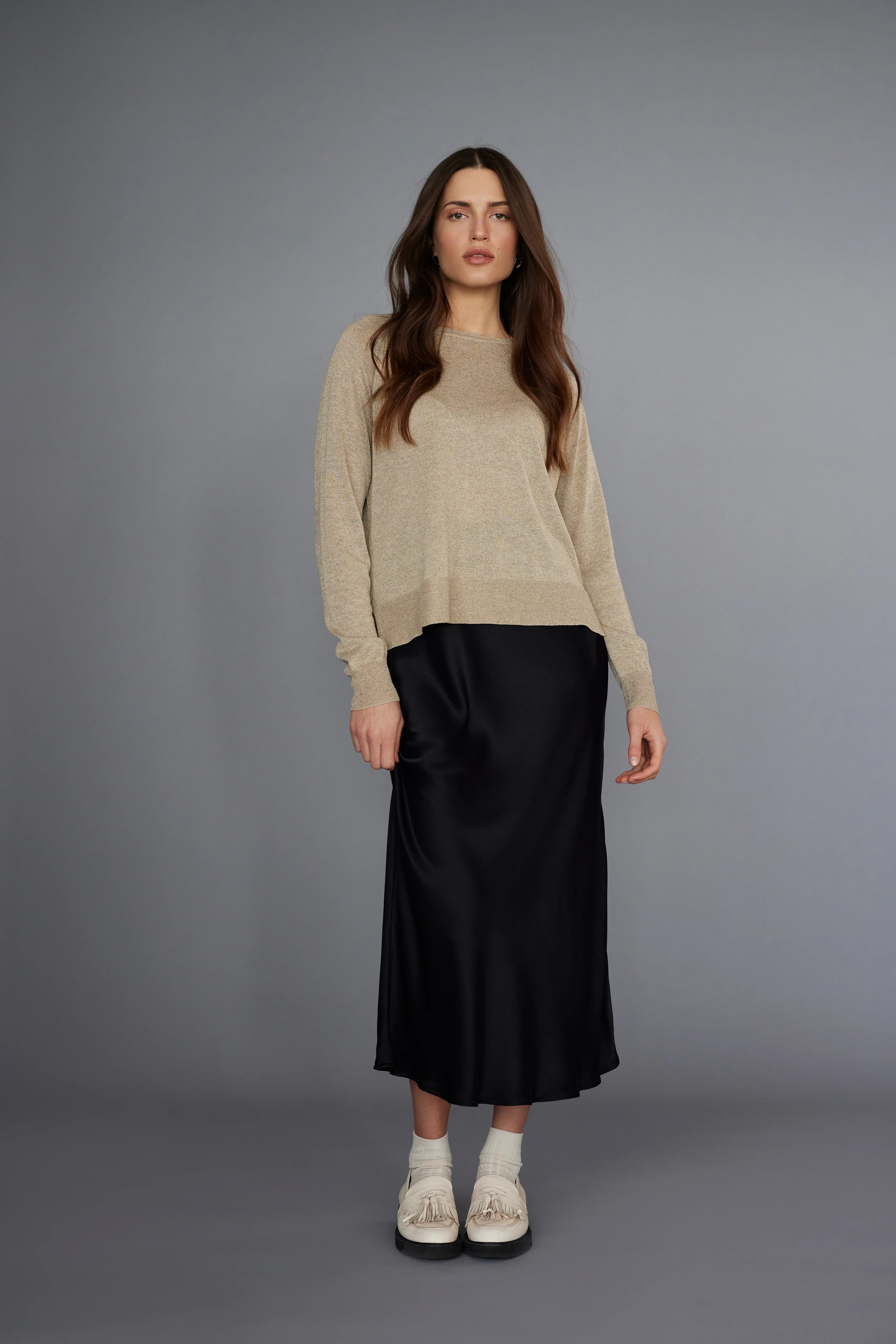 Dom Skirt - Black Satin