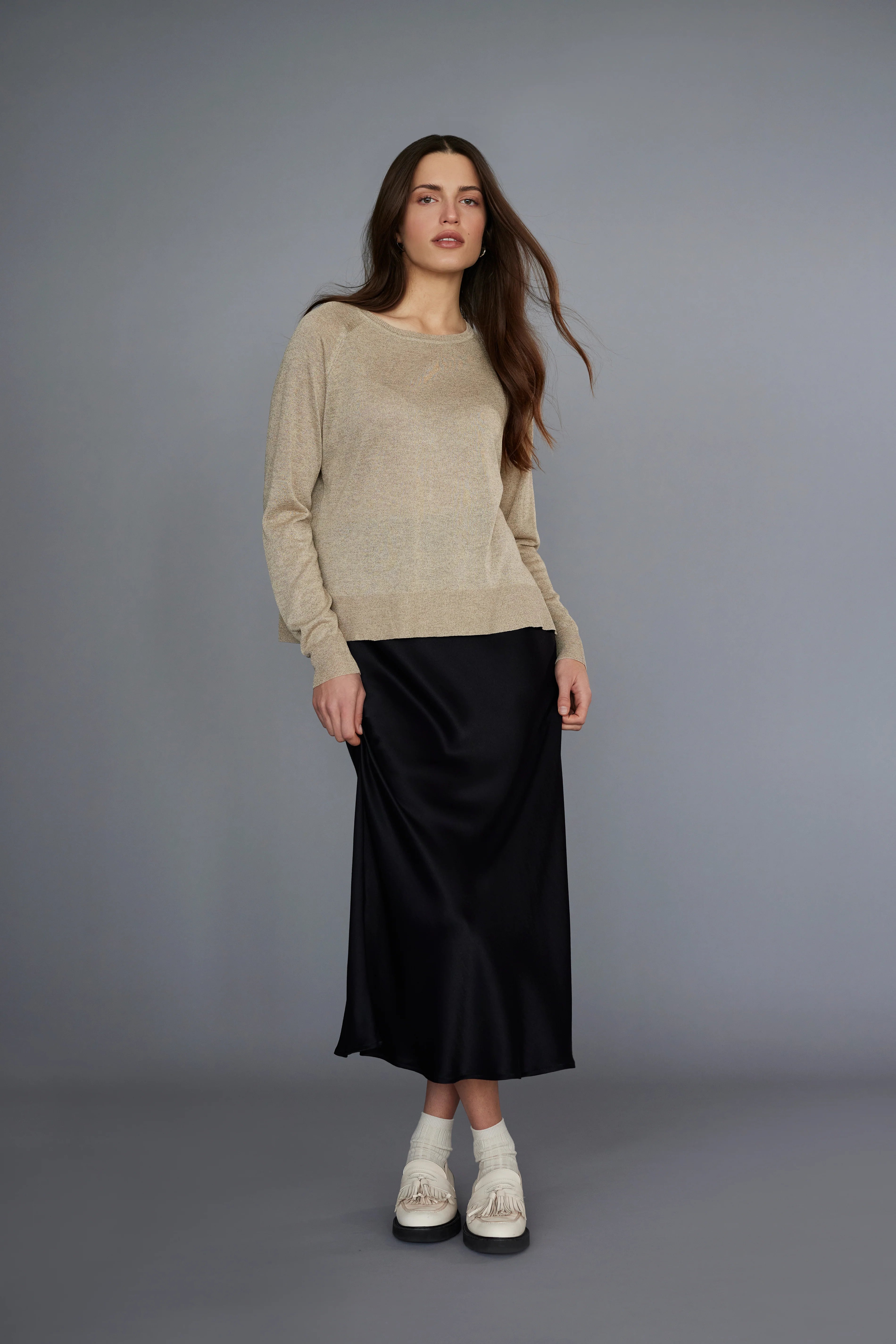 Dom Skirt - Black Satin