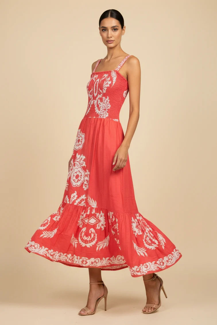 Cherish Dress - Watermelon White