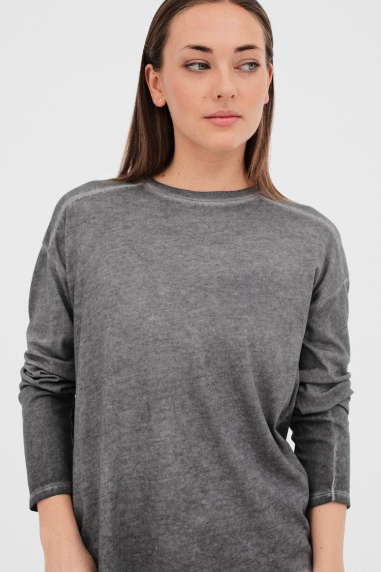 Meir Long Sleeve Tee - Grey