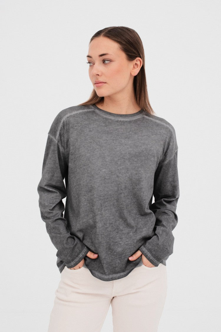 Meir Long Sleeve Tee - Grey