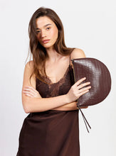 Gani Shoulder Bag - Espresso Croc