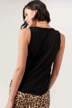 Naz Scoop Neck Tank - Black