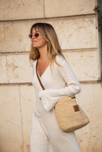Leather Trim Raffia BB