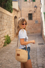 Leather Trim Raffia BB
