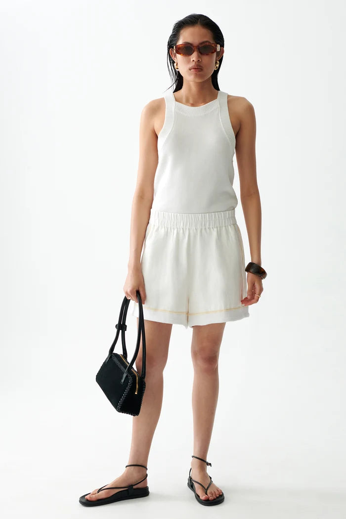 Tash Knit Tank - White