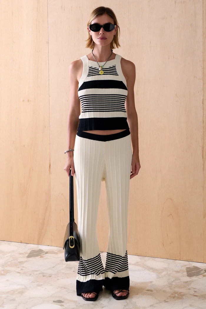 Luma Knit Tank - Noir Stripe