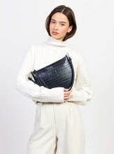 Gani Shoulder Bag - Black Croc