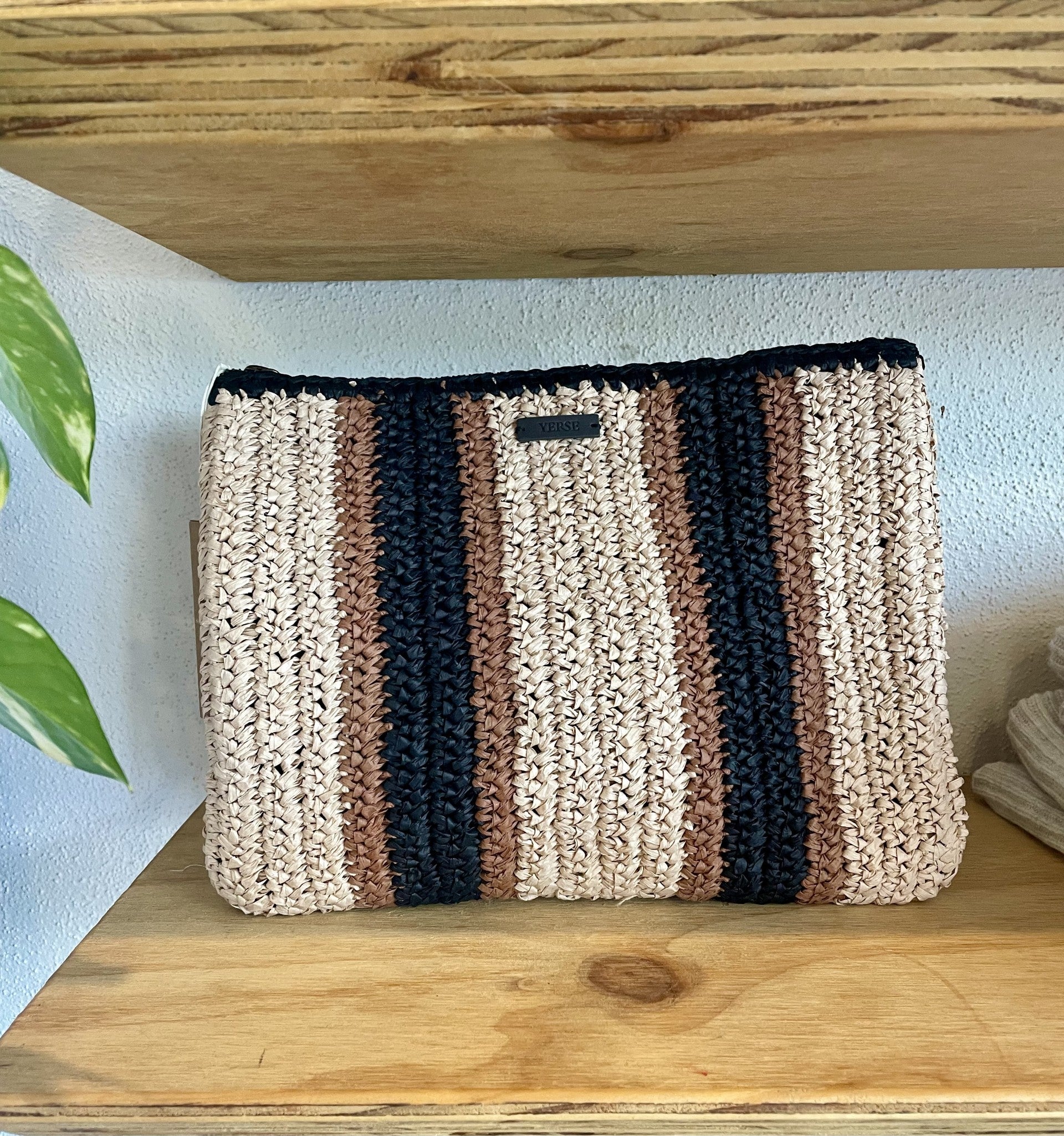 Striped Clutch