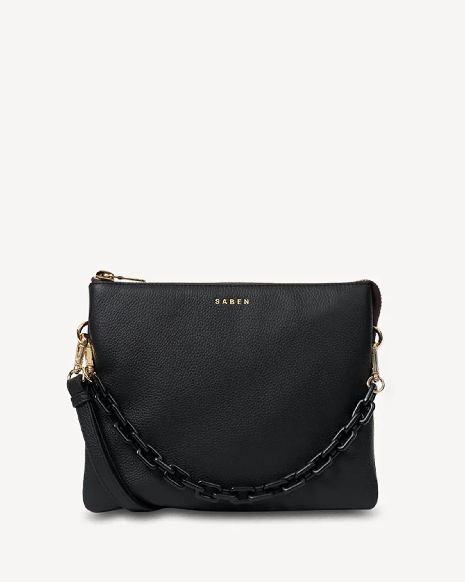 Matilda Crossbody - Black + Tonal Chain