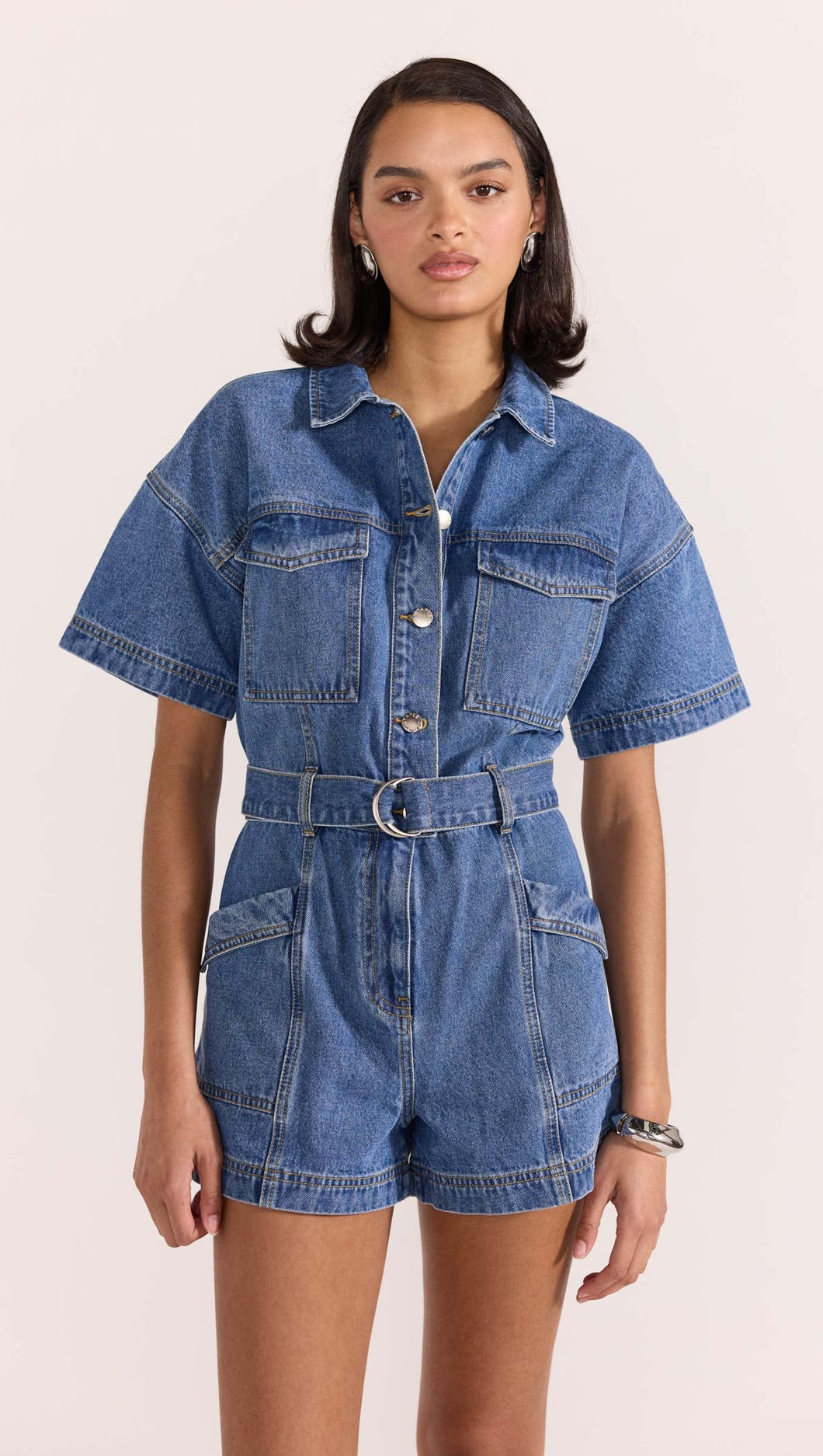 Tate Denim Playsuit