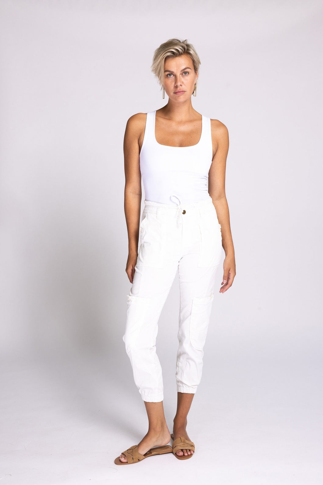 Finna Cargo Pant - White