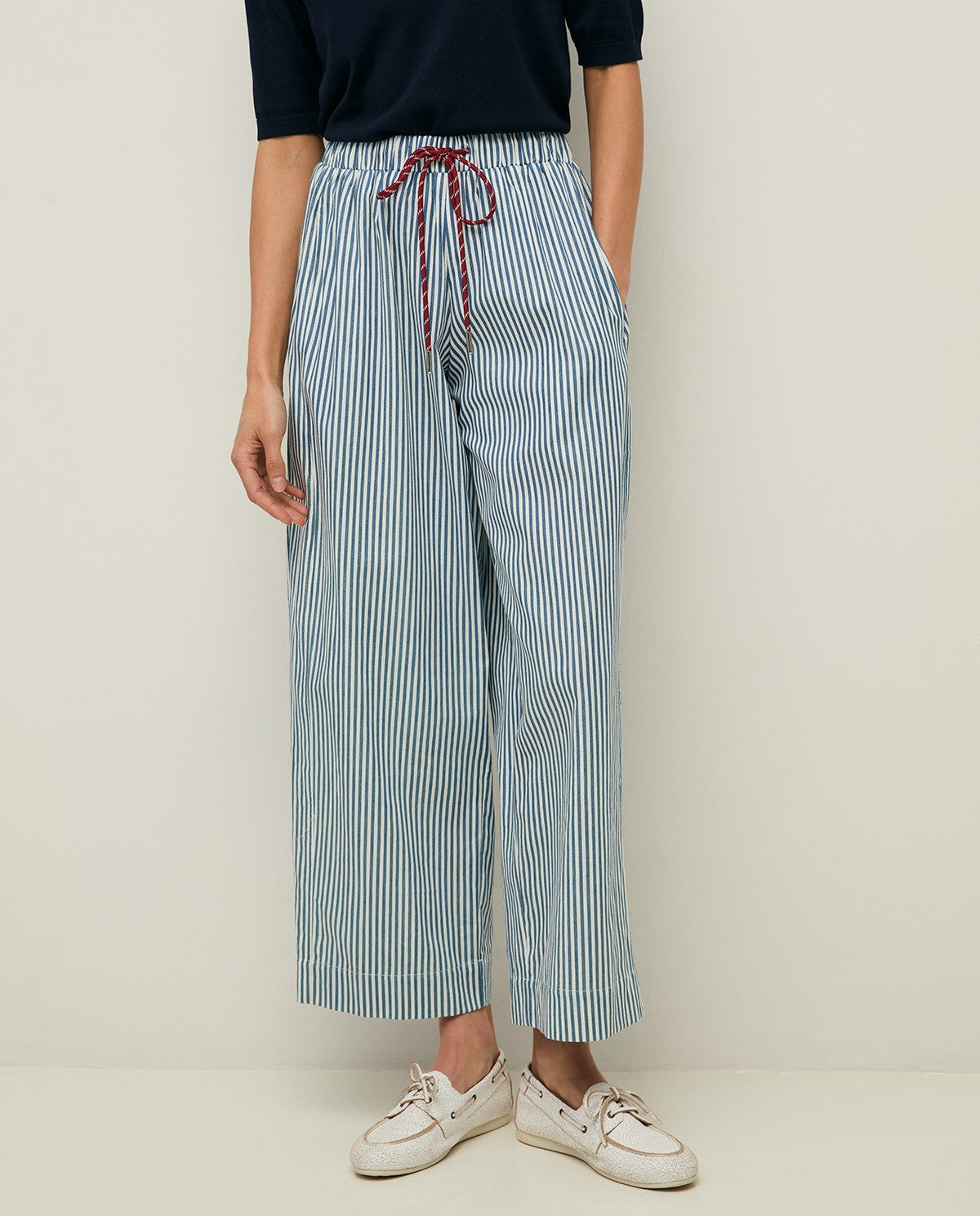 Striped Cotton Trousers