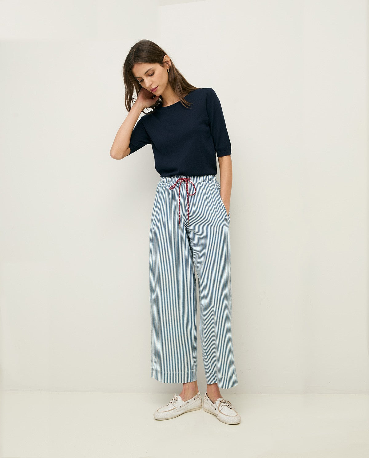 Striped Cotton Trousers
