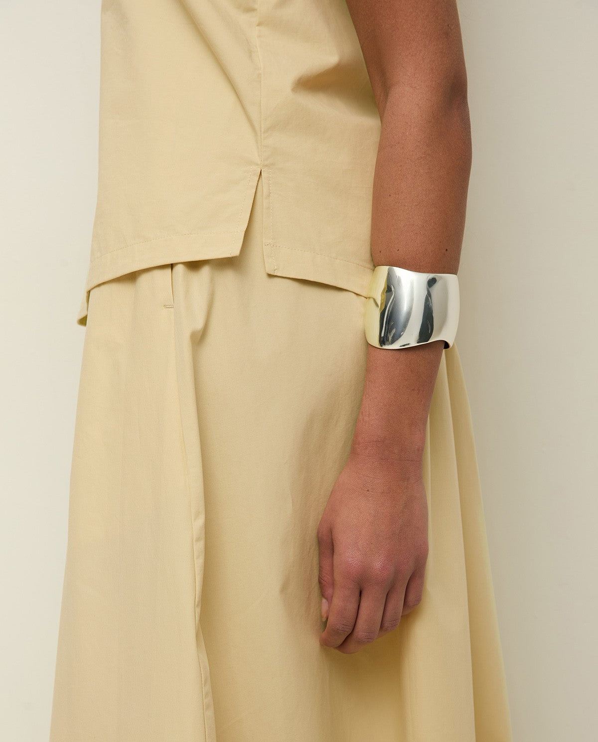 Long Poplin Skirt - Ecru