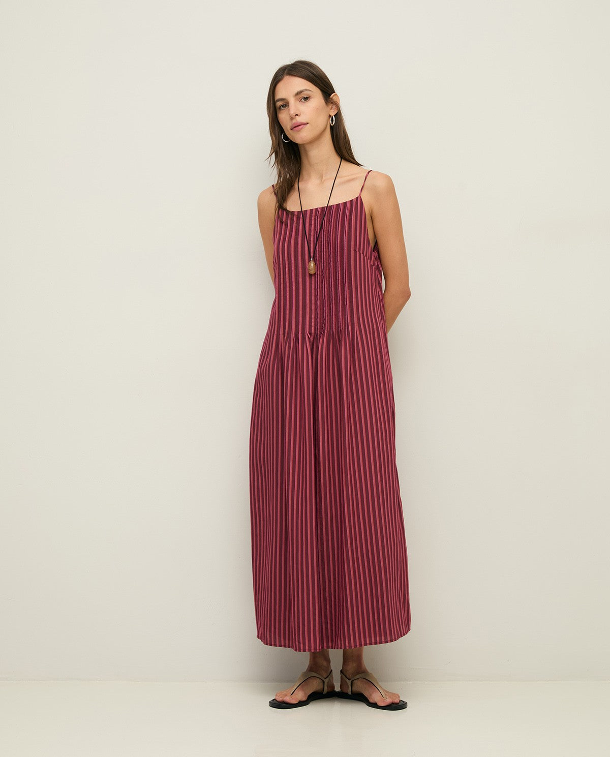 Striped Midi Camisole Dress