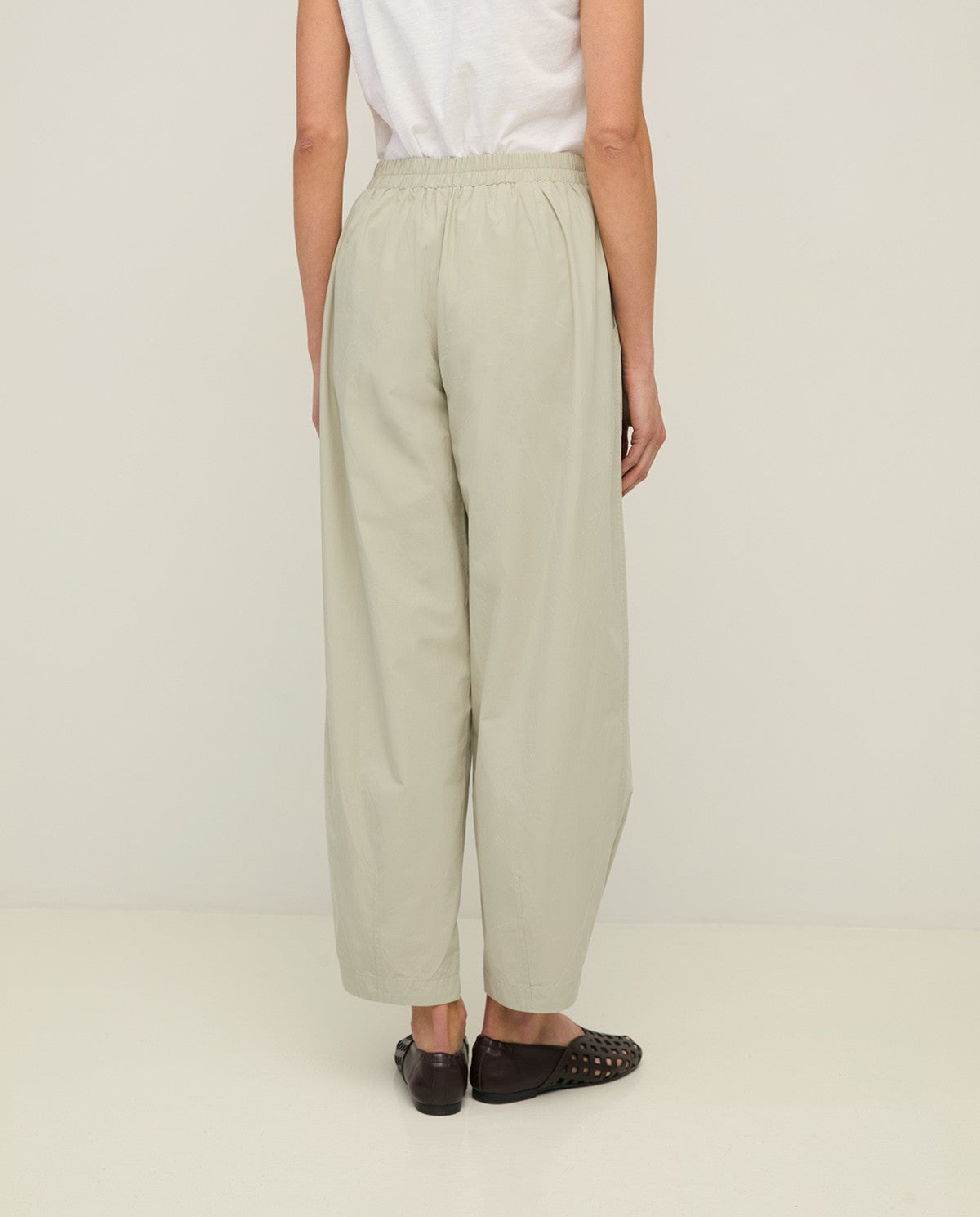 Button Hem Trousers - Natural
