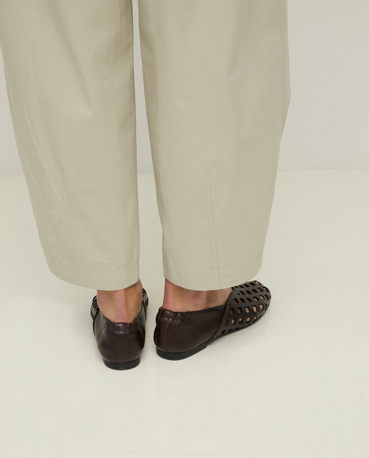 Button Hem Trousers - Natural