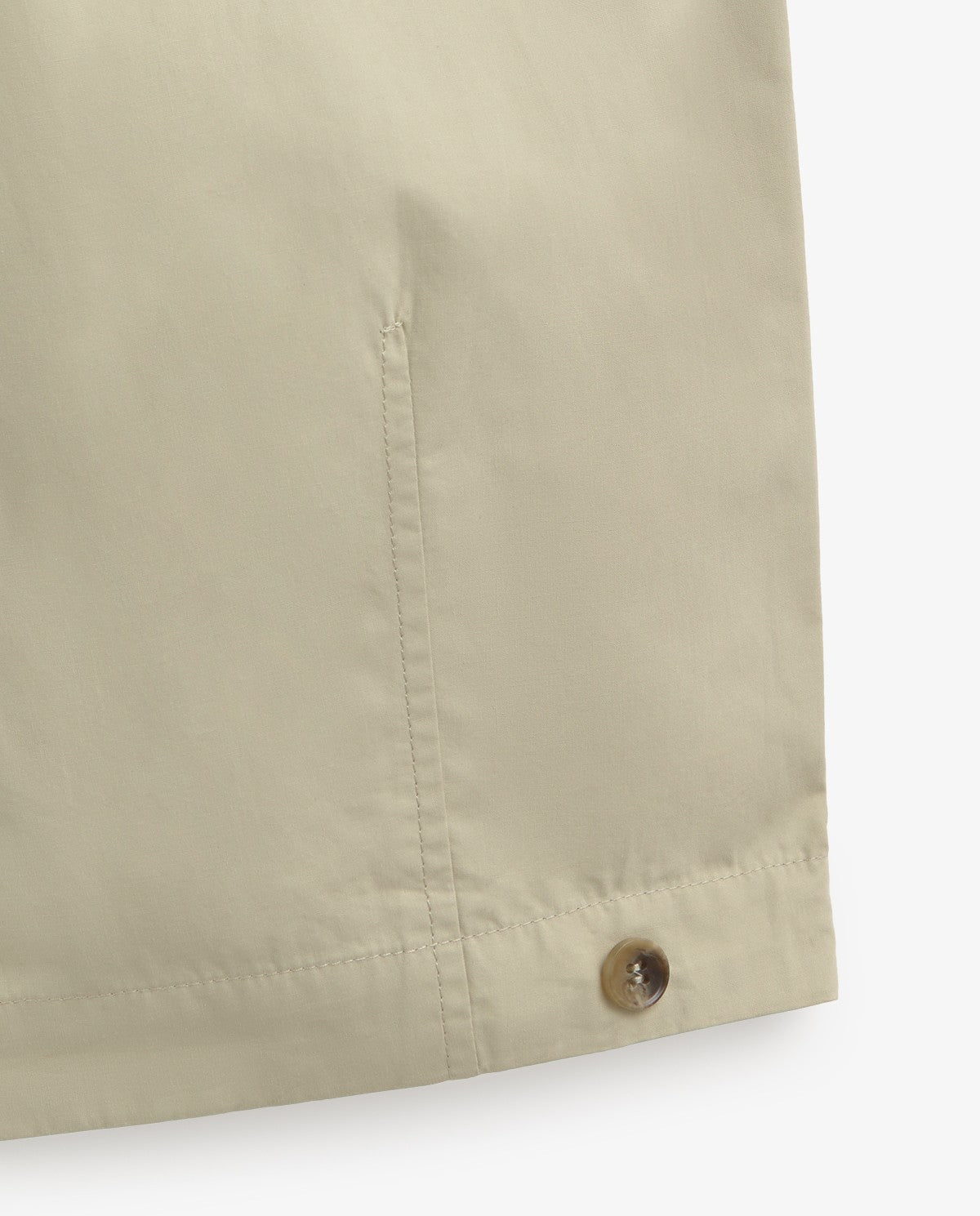Button Hem Trousers - Natural