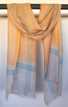 Vintage Woven Linen Scarf - Mustard