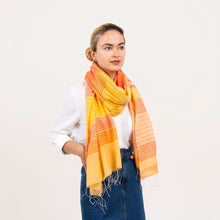 Caspia Silk Cotton Scarf - Marigold