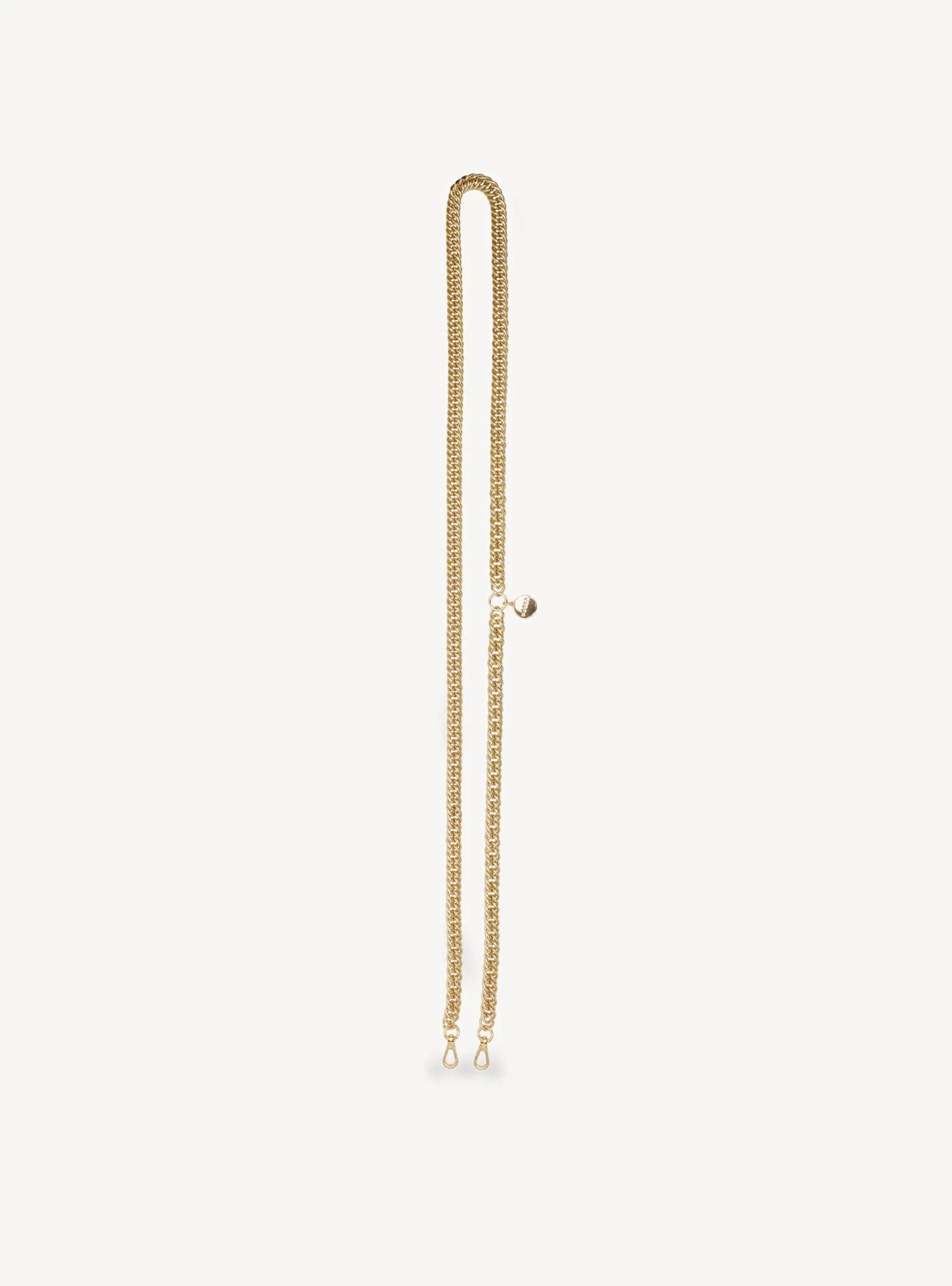 Feature Strap Gold Chain - Gold Curb