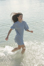 Crochet Tee Dress - Blue