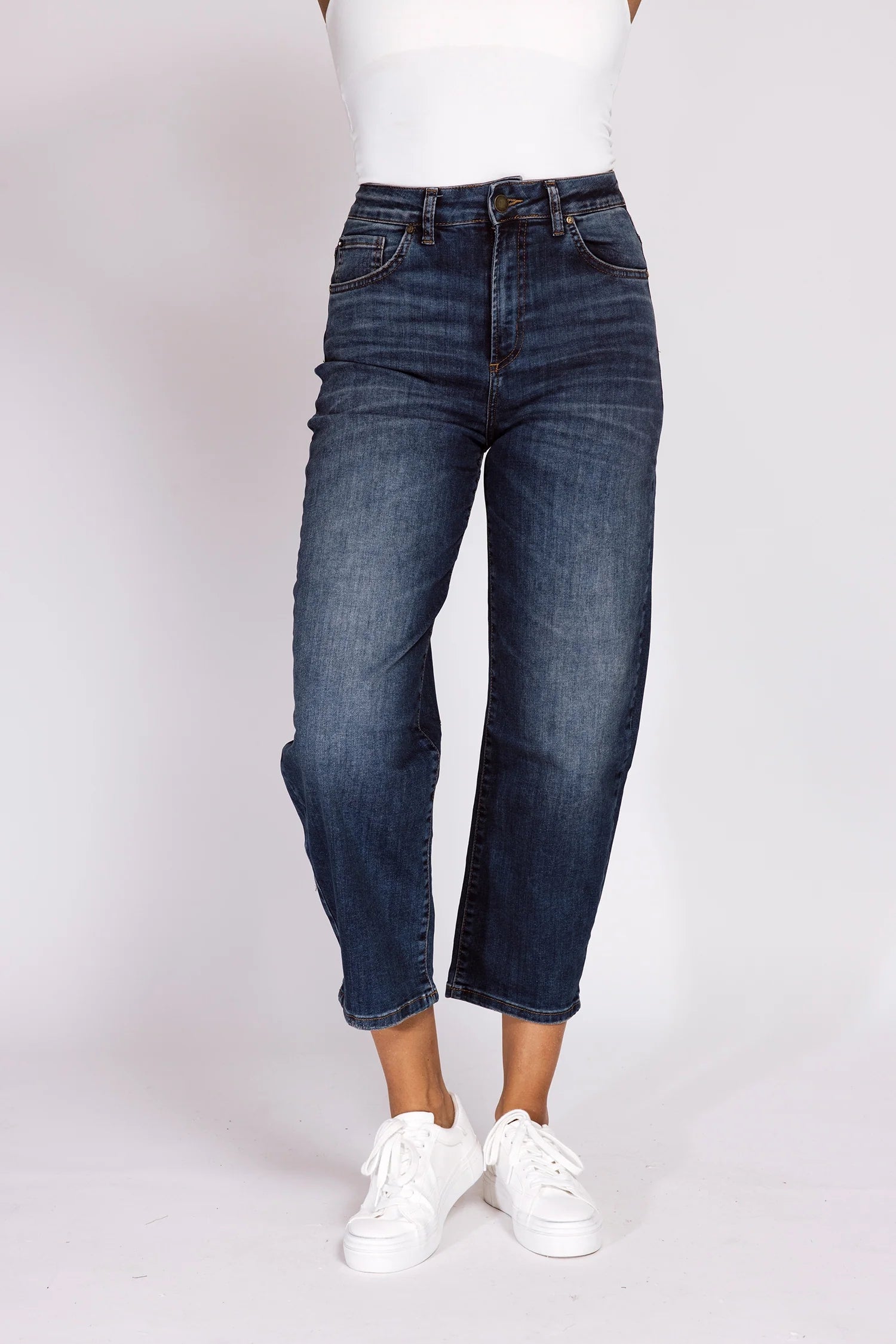 Zhiza Barrel Jean - Blue Denim