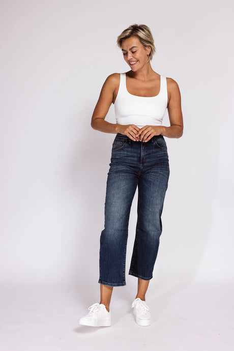 Zhiza Barrel Jean - Blue Denim