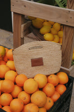 Leather Trim Raffia Mini