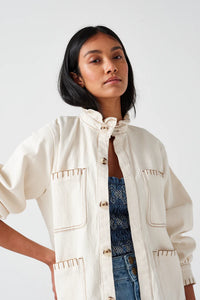 Pablo Denim Jacket - Ecru