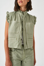 Pablo Waistcoat - Vintage Moss Stripe