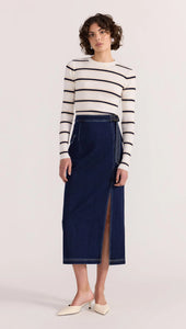 Lennox Denim Midi Skirt