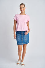 Short Crew Neck Tee - Pink